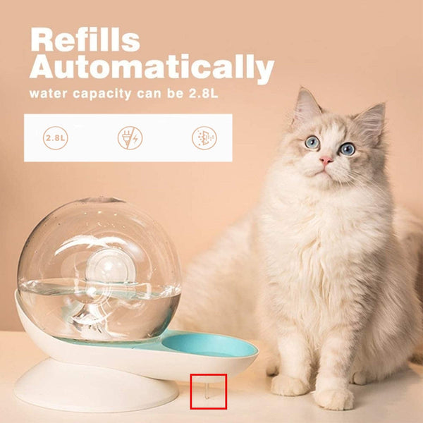 Snails Bubble Automatic Cat Water Bowl Fountain For Pets Water Dispenser 2.8L Large Drinking Bowl Cat Drink No Electricity