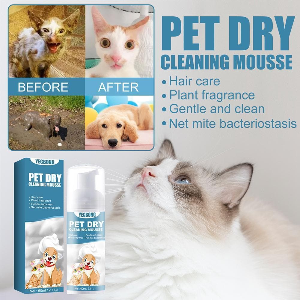 60ml Pet Cleaning Shampoo Dog Shower Gel Cleaning Foam Cat Puppy Bath Cleaning Gel