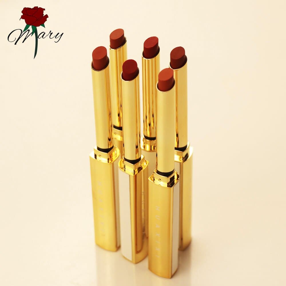 Rosemary 2 Colors Matte Lipstick Tubes Waterproof Long Lasting Red Lipstick Pigments Makeup Never Fade Away