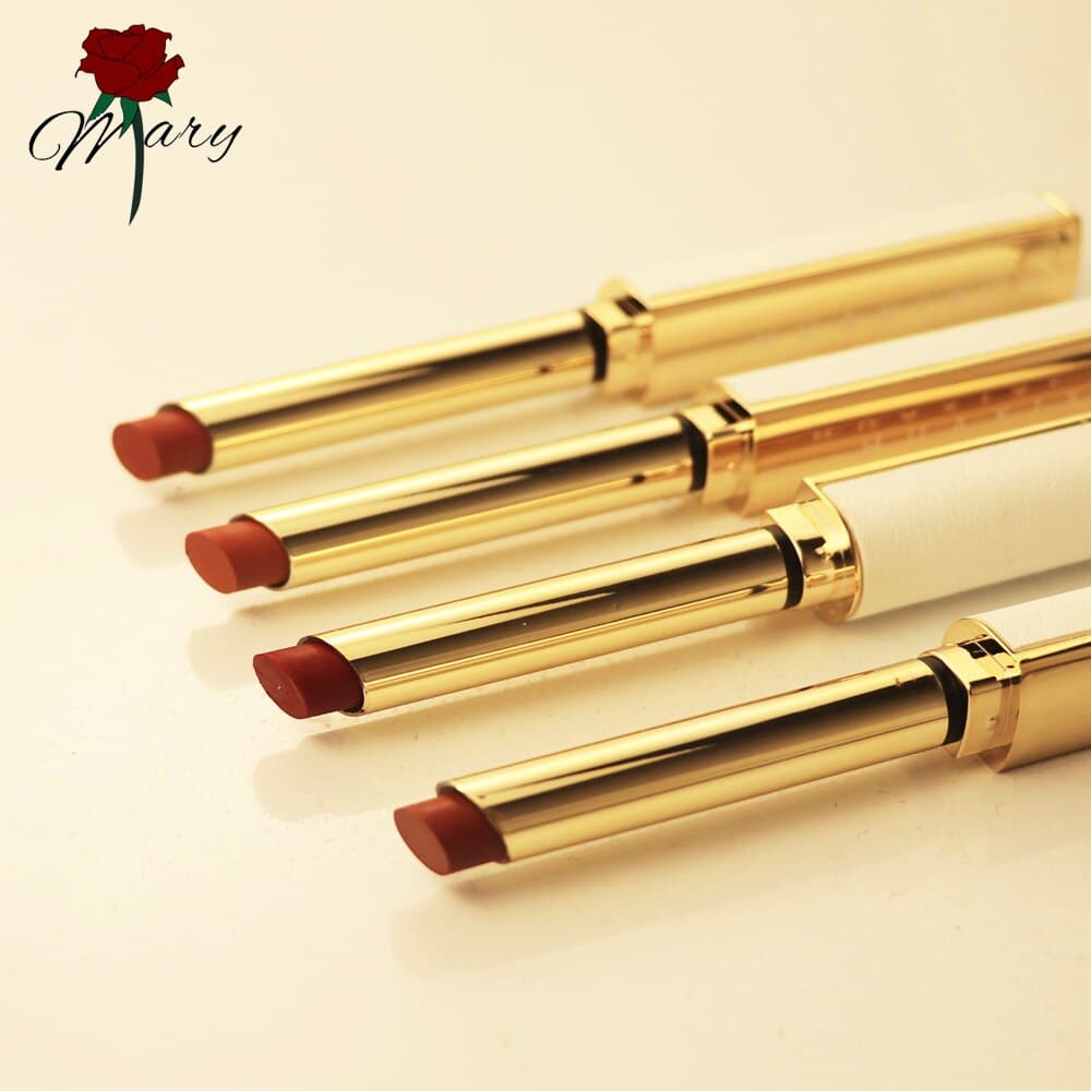 Rosemary 2 Colors Matte Lipstick Tubes Waterproof Long Lasting Red Lipstick Pigments Makeup Never Fade Away