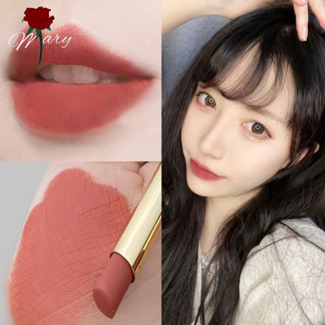 Rosemary 2 Colors Matte Lipstick Tubes Waterproof Long Lasting Red Lipstick Pigments Makeup Never Fade Away