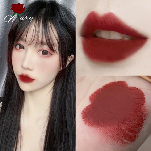 Rosemary 2 Colors Matte Lipstick Tubes Waterproof Long Lasting Red Lipstick Pigments Makeup Never Fade Away