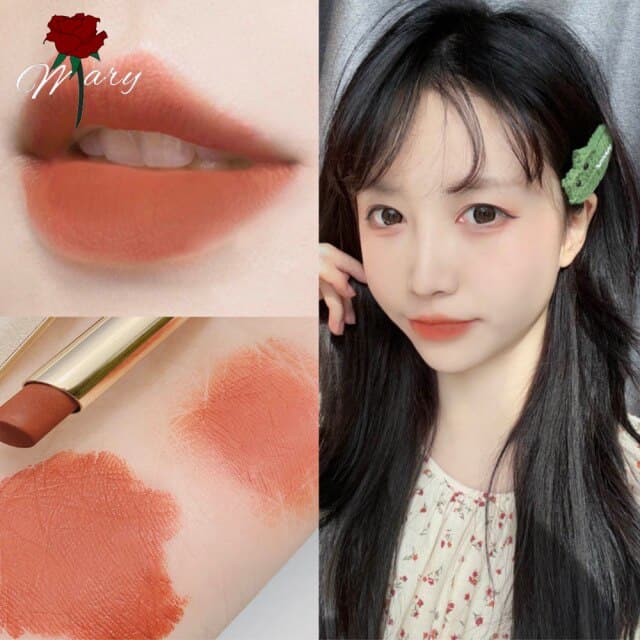 Rosemary 2 Colors Matte Lipstick Tubes Waterproof Long Lasting Red Lipstick Pigments Makeup Never Fade Away