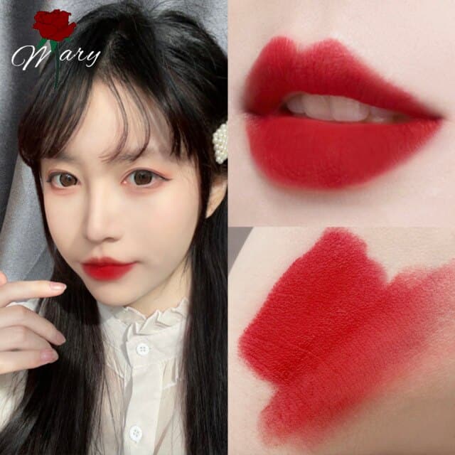 Rosemary 2 Colors Matte Lipstick Tubes Waterproof Long Lasting Red Lipstick Pigments Makeup Never Fade Away