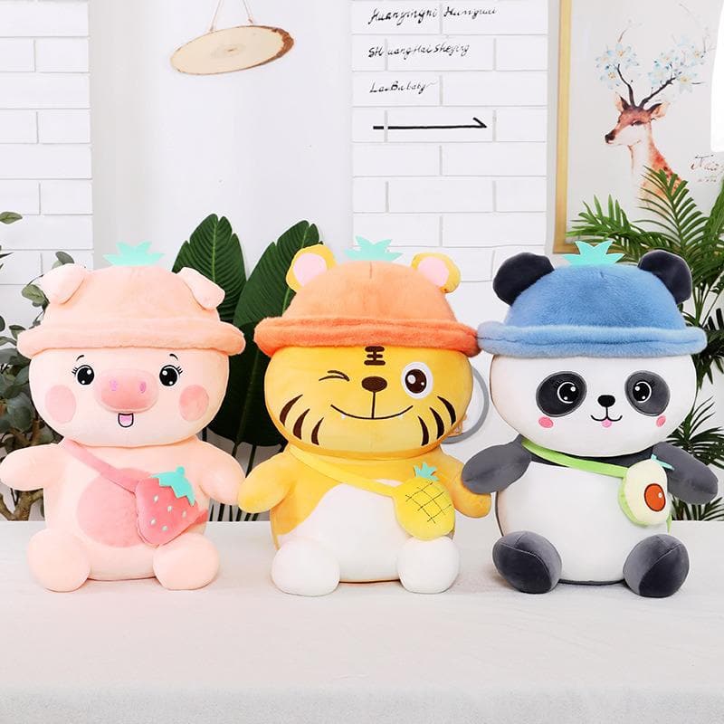 Lovely Animals Soft Plush Toy For Kids Panda Tiger Pig Funny Dolls Bedroom Home Decor