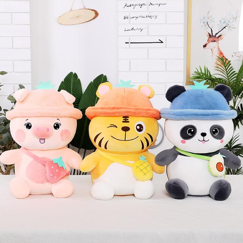 Lovely Cute Super Stuffed Animal Soft Panda Tiger Pig Plush Toy Birthday Christmas Gifts Stuffed Toys For Kids