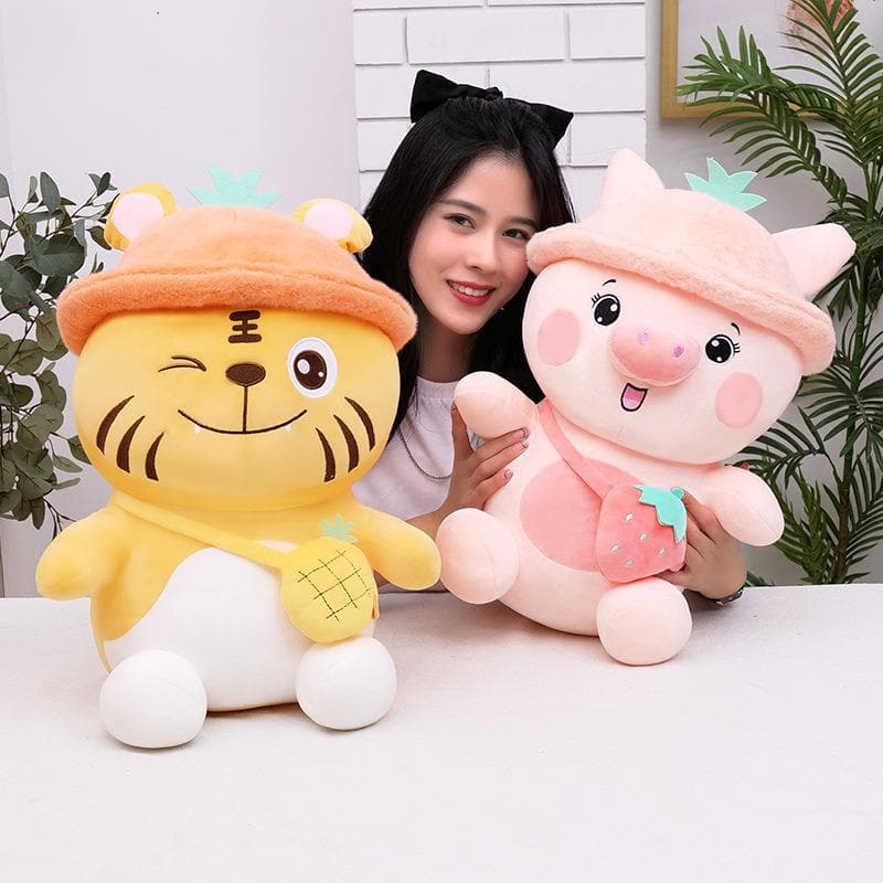 Lovely Animals Soft Plush Toy For Kids Panda Tiger Pig Funny Dolls Bedroom Home Decor