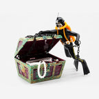New Unique Design Treasure Hunter Diver Action Figure Fish Tank Ornament Landscape Aquarium Decoration Accessories