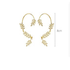 Fashion Leaf Surround Ear Stud Women's Earrings Ear Cuff Fine Sweet Ear Bones Clip for Women Bijoux Jewelry Drop-shipping