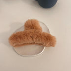 Faux Fur Rabbit Hair Clip Claw Clip Plush Fluffy Hair Grasping Back Head Clip Female Hair Accessories