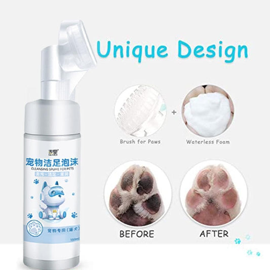 150ml Artifact For Dog Foot Washing No Scrubbing Foot Sole Cleaning Foot Care Teddy Cat Paw Washing Pet Foot Cleansing Foam