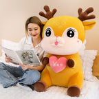 Cute Christmas Deer Anime Elk Pillow Hugs Soft Child Toys Stuffed Dolls