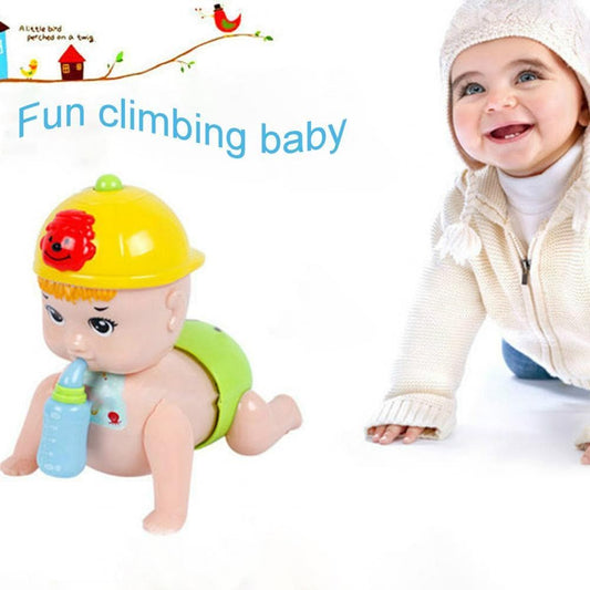 Crawling Toy with Feeding Bottle Intelligence Development Non-toxic Crawling Baby Doll Puzzle Toy for Toddlers Early Education