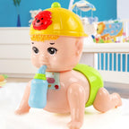 Crawling Toy with Feeding Bottle Intelligence Development Non-toxic Crawling Baby Doll Puzzle Toy for Toddlers Early Education