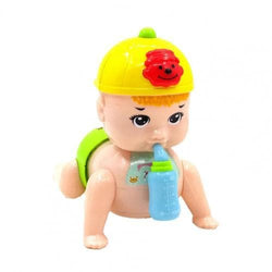 Crawling Toy with Feeding Bottle Intelligence Development Non-toxic Crawling Baby Doll Puzzle Toy for Toddlers Early Education
