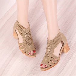 Sandals Women Luxury Crystal Ladies Open Toe Walking Shoes Printing Soft Elastic Band Outdoor Holiday Dress Shoes