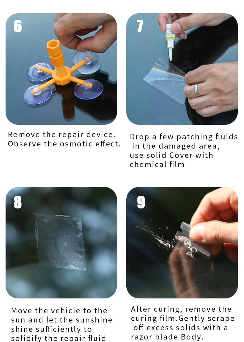 Car Windshield Blade Fluid Glass Repair Auto Glass Nano Repair Liquid DIY Window Repair Tool From Scratch Crack Reduction