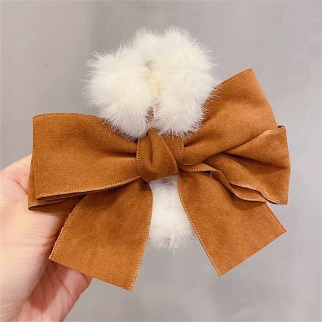 Bow Hairpin Plush Grabbing Clip Hairpin Girl Hair Accessories