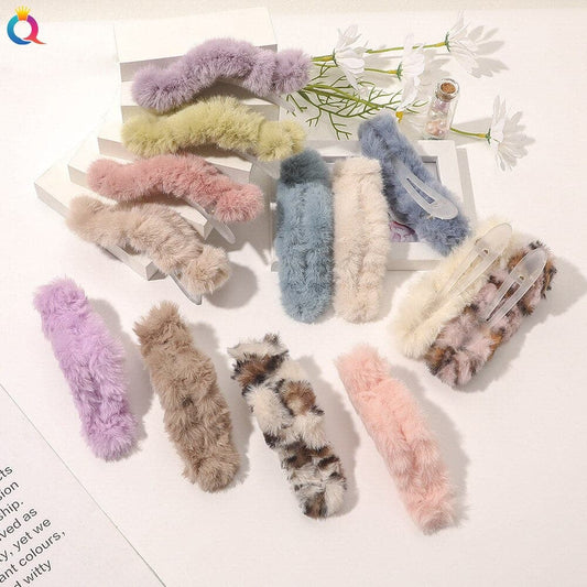 Hair Clips Hair Grab Clip  Hairpin Hairclips Winter Warm Duck Beak Clip Shark Clip  Hair Accessories for Women