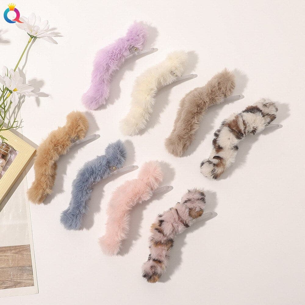 Hair Clips Hair Grab Clip  Hairpin Hairclips Winter Warm Duck Beak Clip Shark Clip  Hair Accessories for Women