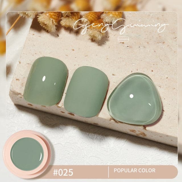 56 Color Solid Cream Gel Nail Polish Nail Art Semi-permanent Varnish Hybrid DIY Painting Drawing UV Gel Nail Polish for Manicure