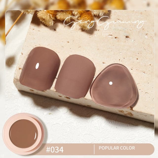 56 Color Solid Cream Gel Nail Polish Nail Art Semi-permanent Varnish Hybrid DIY Painting Drawing UV Gel Nail Polish for Manicure