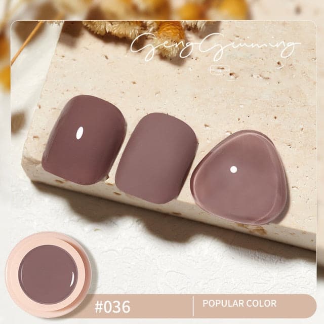 56 Color Solid Cream Gel Nail Polish Nail Art Semi-permanent Varnish Hybrid DIY Painting Drawing UV Gel Nail Polish for Manicure