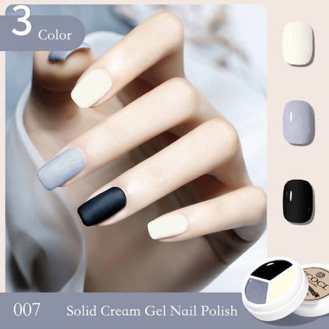 3In1 Solid Cream Gel Polish Color Mud UV LED Semi-Permanent Canned Gel Paint Nail Art DIY