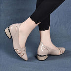 Women Flats Hollow Out Slip On Shallow Ladies Shoes Pointed Toe Casual Shoe Summer Fashion Low Heels Plus Size