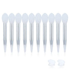 10pcs Silicone Lip Brush Set Small Makeup Brushes Lipstick Applicator Brushes with 2 Anti-lost Cover