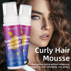 200ml Curly Hair Mousse Anti-Frizz Fixative Hair Foam Mousse Strong Hold Hair Mousse Define Curly Hair Finishing