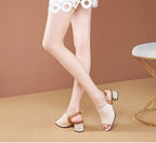 Hot Buckle Jelly Sandals Open Toed High Heels Women Slingback Pumps Zapatos Tacon Sapatos Femininos