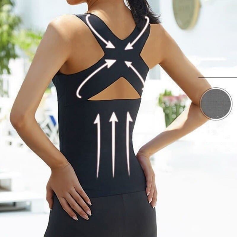 Women Reducing Girdle Posture Corrector Bra Seamless Underwear Slimming Belly Sheath Cross Back Tank Tops Body Fitness Vest
