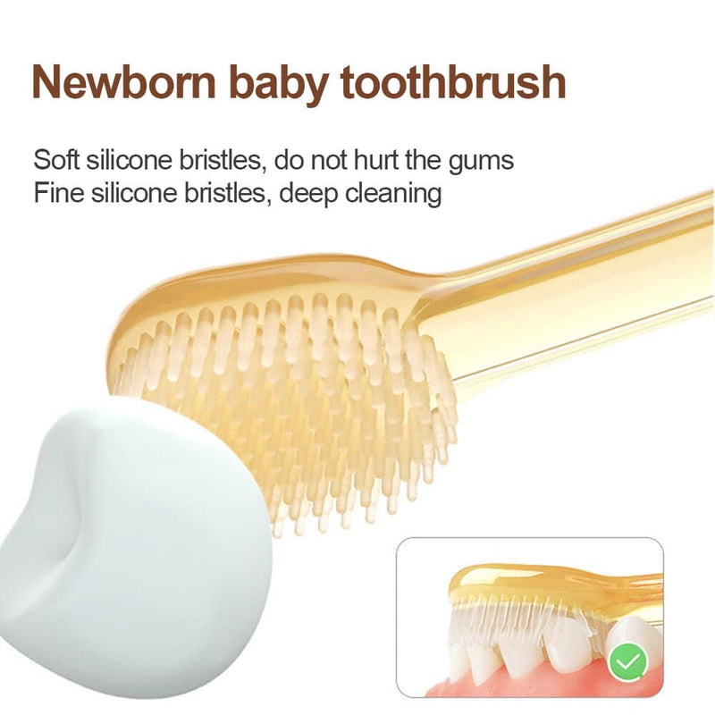 Baby Training Toothbrushes Silicone Kids Teeth Brush Toddler Oral Cleaner Soft Bristles Deciduous Tongue Coating Cleaner 0-18M
