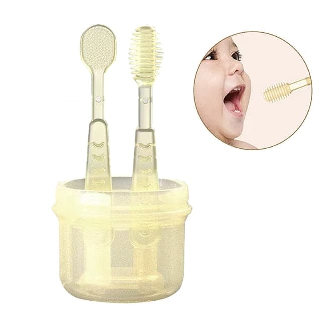 Baby Training Toothbrushes Silicone Kids Teeth Brush Toddler Oral Cleaner Soft Bristles Deciduous Tongue Coating Cleaner 0-18M