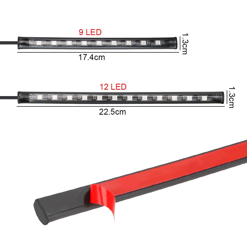 Automotive Interior Decorative Lights LED Car Foot Light 24/36/48 LED Atmosphere Lamp Ambient Lamp Remote Voice Control