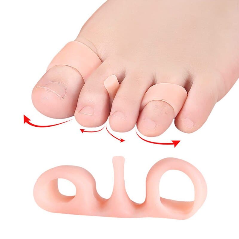 2Pcs Toe Separator Bone Corrector Straightener Silicone Gel Foot Fingers Protector Bunion Adjuster Feet Massager Foot Care Tool