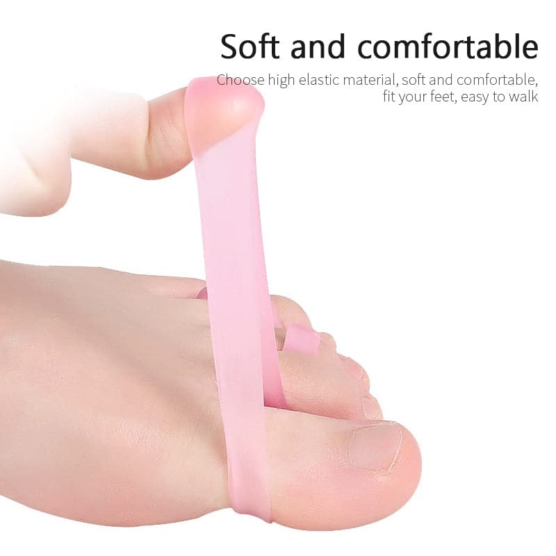 2Pcs Toe Separator Bone Corrector Straightener Silicone Gel Foot Fingers Protector Bunion Adjuster Feet Massager Foot Care Tool