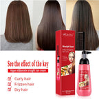 Hair Straightener Cream Herbal Keratin Straight Hair Cream Comb Professional Hair Care Hair Softener