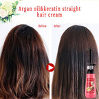 Hair Straightener Cream Herbal Keratin Straight Hair Cream Comb Professional Hair Care Hair Softener