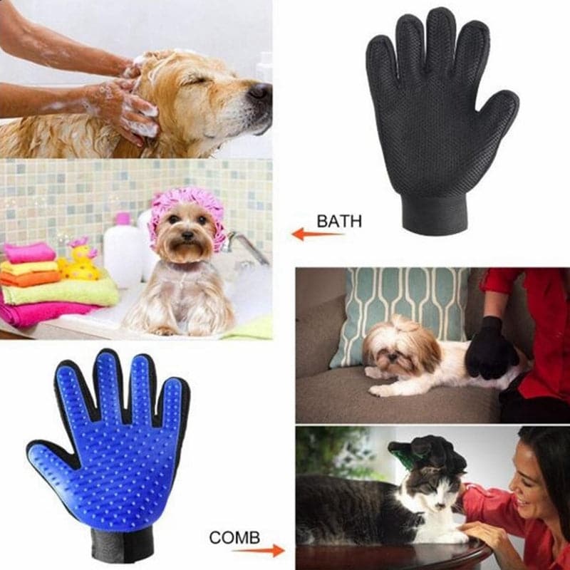 Cats and Dogs Pet Bath Cleaning Silicone Gloves Decontamination Massage Hair Removal Cover Combing Brush Supplies