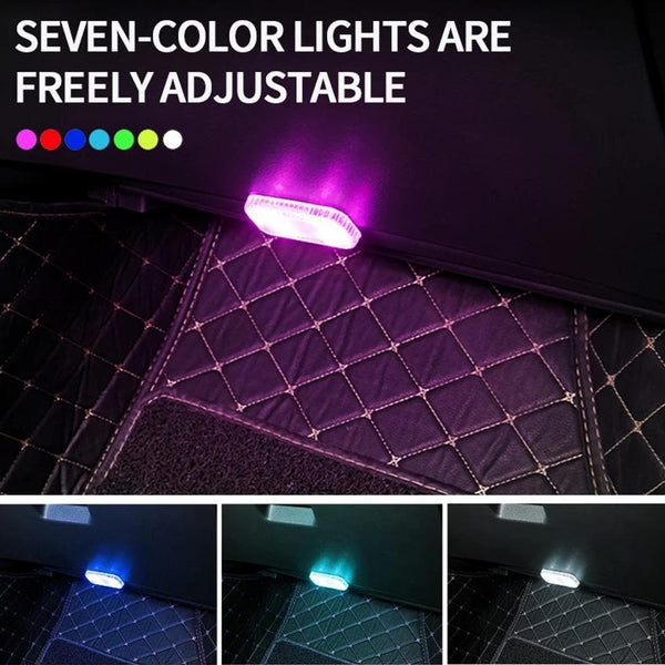 1pcs Mini Car Interior Light Wireless Led Lights Ambient Lamp Chargeable Night Reading Roof Ceiling Light USB Charging 5V