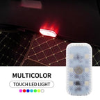 1pcs Mini Car Interior Light Wireless Led Lights Ambient Lamp Chargeable Night Reading Roof Ceiling Light USB Charging 5V