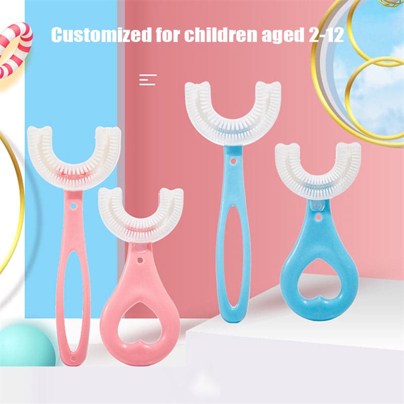 Baby U Shape Toothbrush 360 Degree Teeth Clean Soft Fur Food Grade Material Children Toothbrush Kids Supplies for Daily