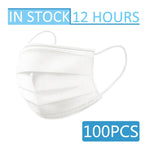 10-100pcs Disposable Face Mouth Masks 3-Layer Filter Anti Dust Smog Earloop Breathable Gauze Mascarilla Black Mascaras Masque