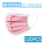 10-100pcs Disposable Face Mouth Masks 3-Layer Filter Anti Dust Smog Earloop Breathable Gauze Mascarilla Black Mascaras Masque