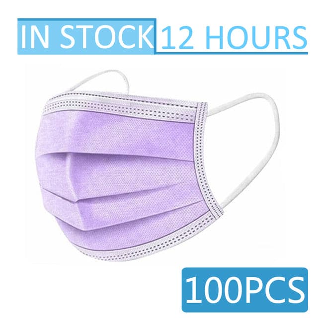 10-100pcs Disposable Face Mouth Masks 3-Layer Filter Anti Dust Smog Earloop Breathable Gauze Mascarilla Black Mascaras Masque