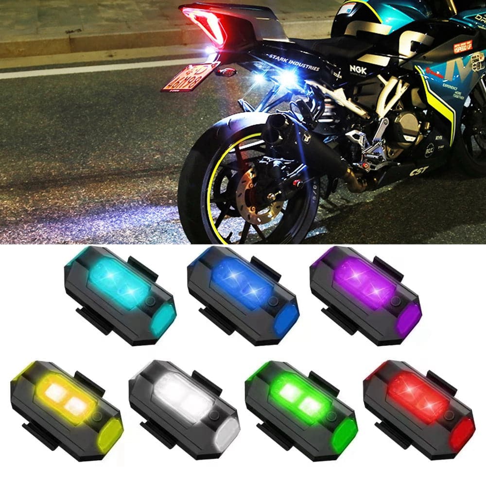 2022 TikTok Universal Electric Aircraft Lights Motorcycle Strobe Free Wiring Warning Lights Drone Model Pilot Lights