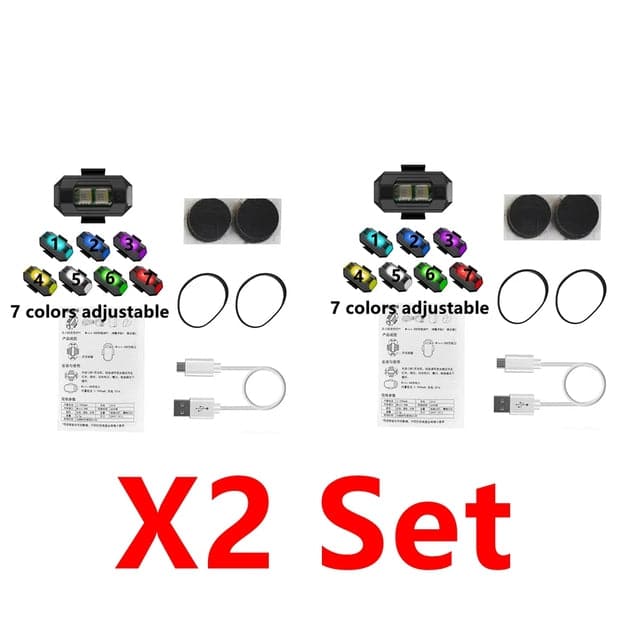 TikTok 2023 Universal Electric Aircraft Lights Motorcycle Strobe Free Wiring Warning Lights Drone Model Pilot Lights
