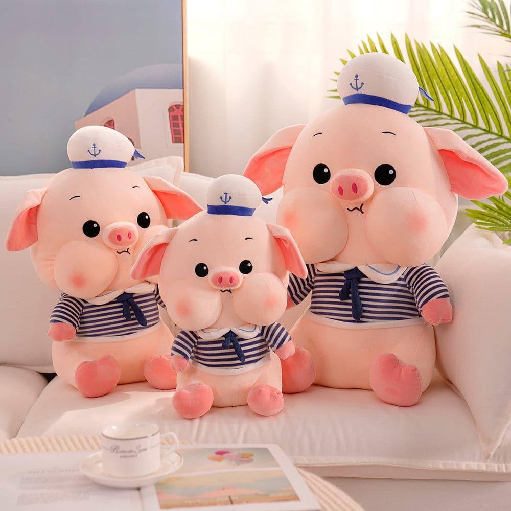 Navy Cute Pig Stuffed Doll Plush Toy Kids Dolls Birthday Christmas Gifts for Boy Girls